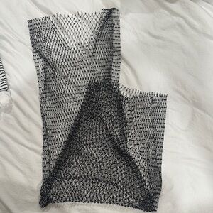 Black Net Stone swim coverup